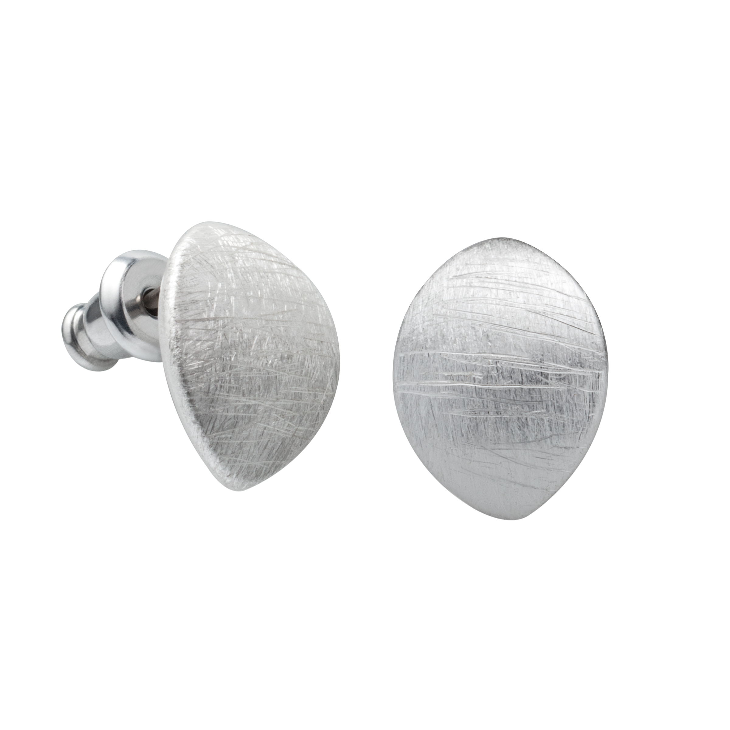 Ohrstecker in Silber mit Scratch