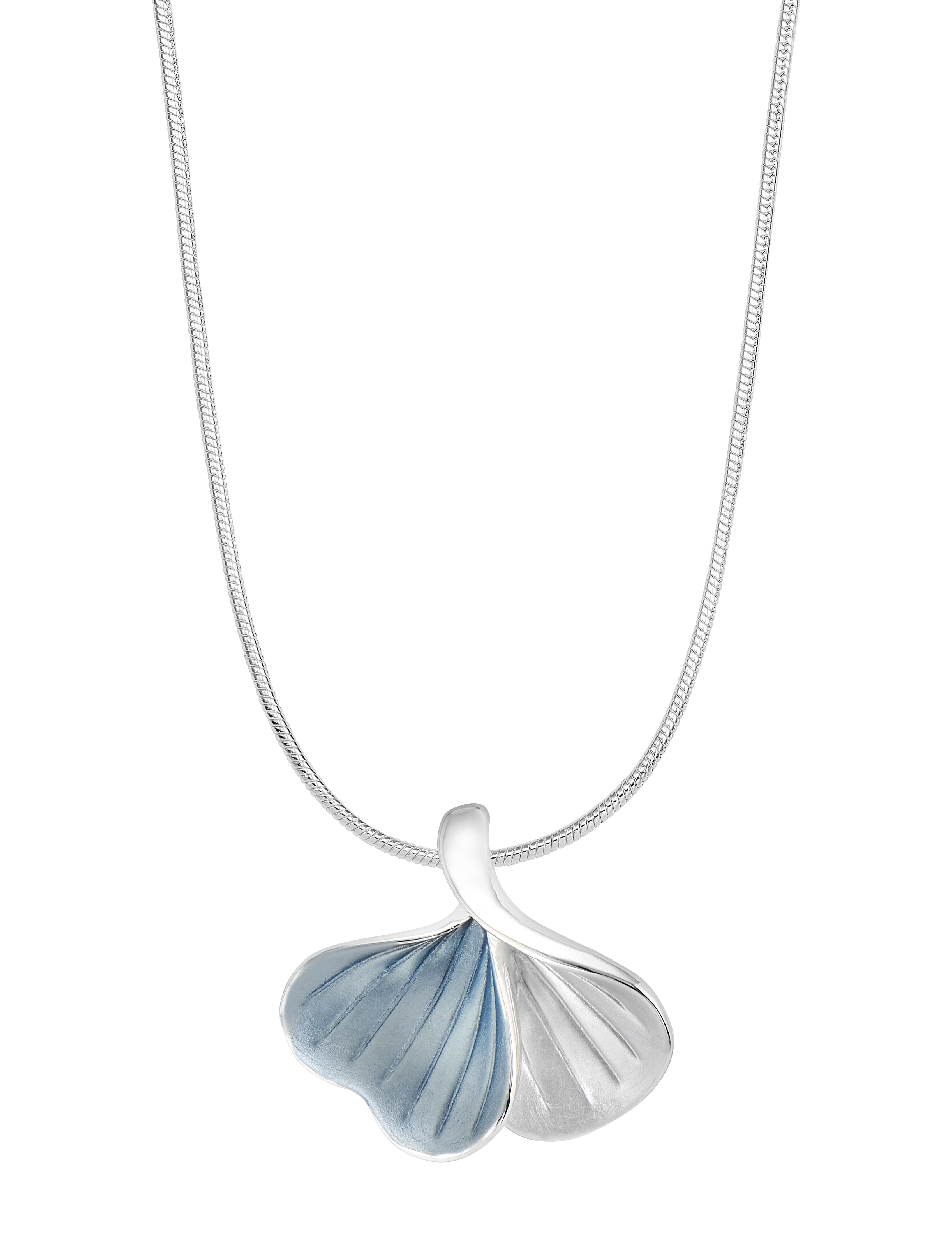 Kette "Ginkgo in  Blau"