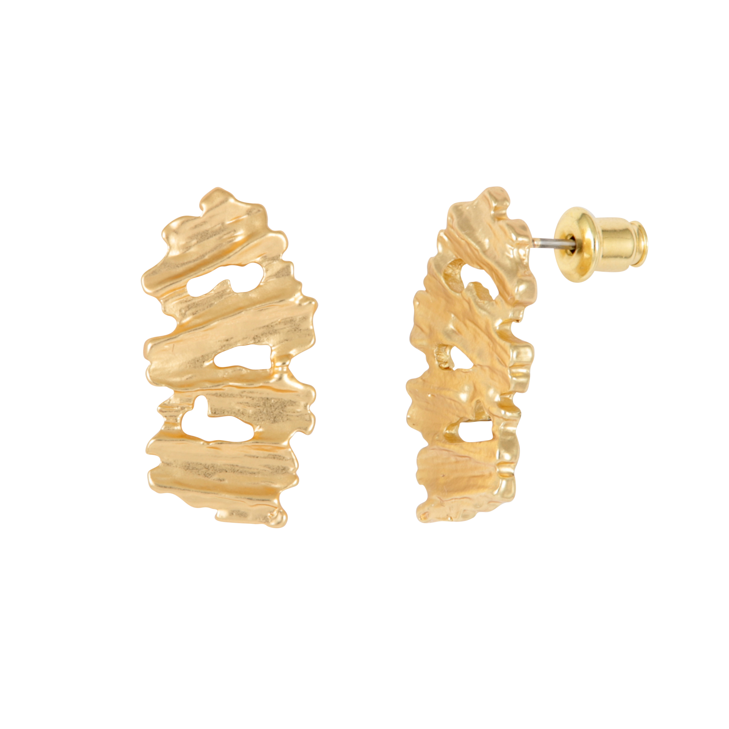 Ohrstecker "Geknitter in golden"