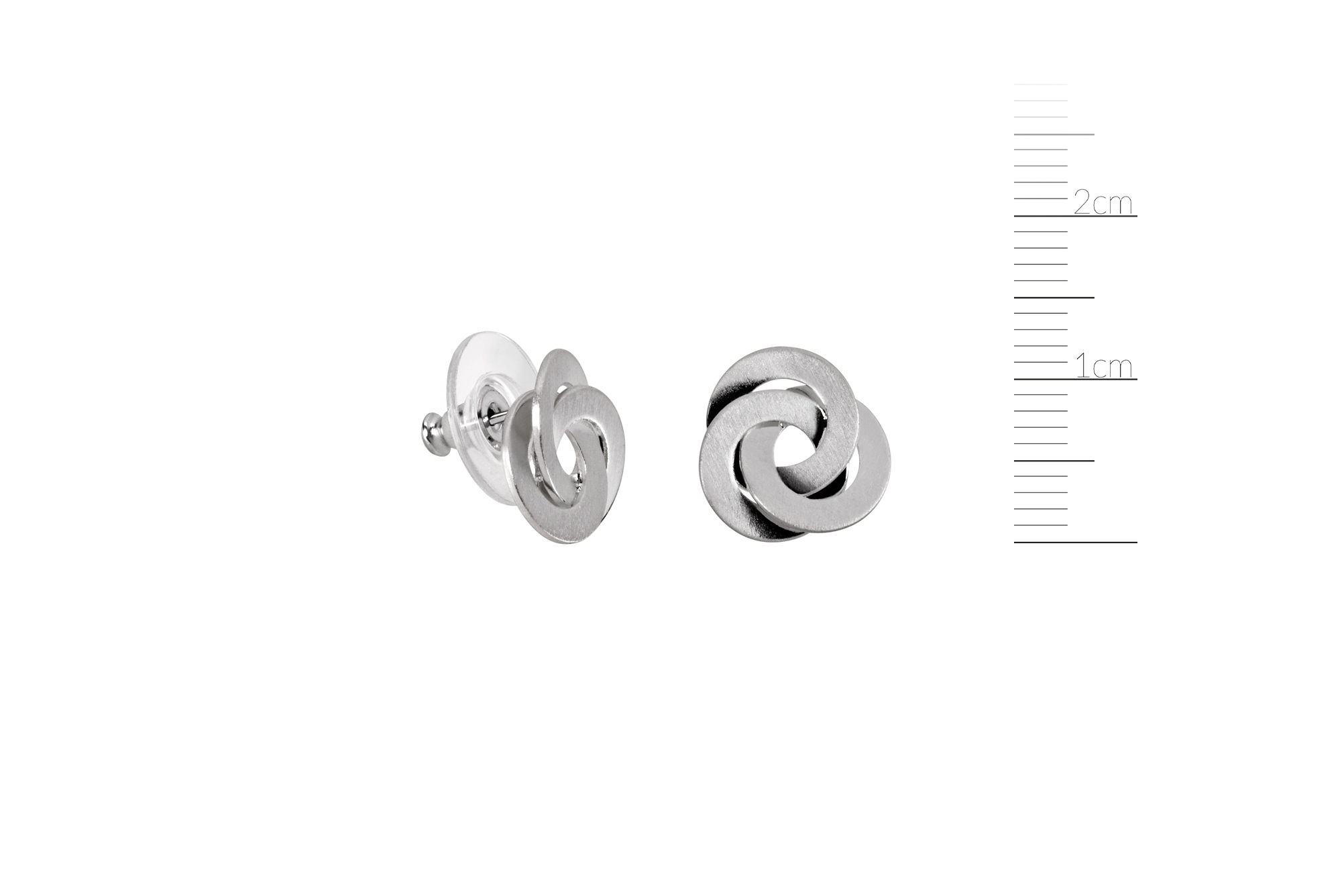 o-425_mass Verknotete Kreise in Silber