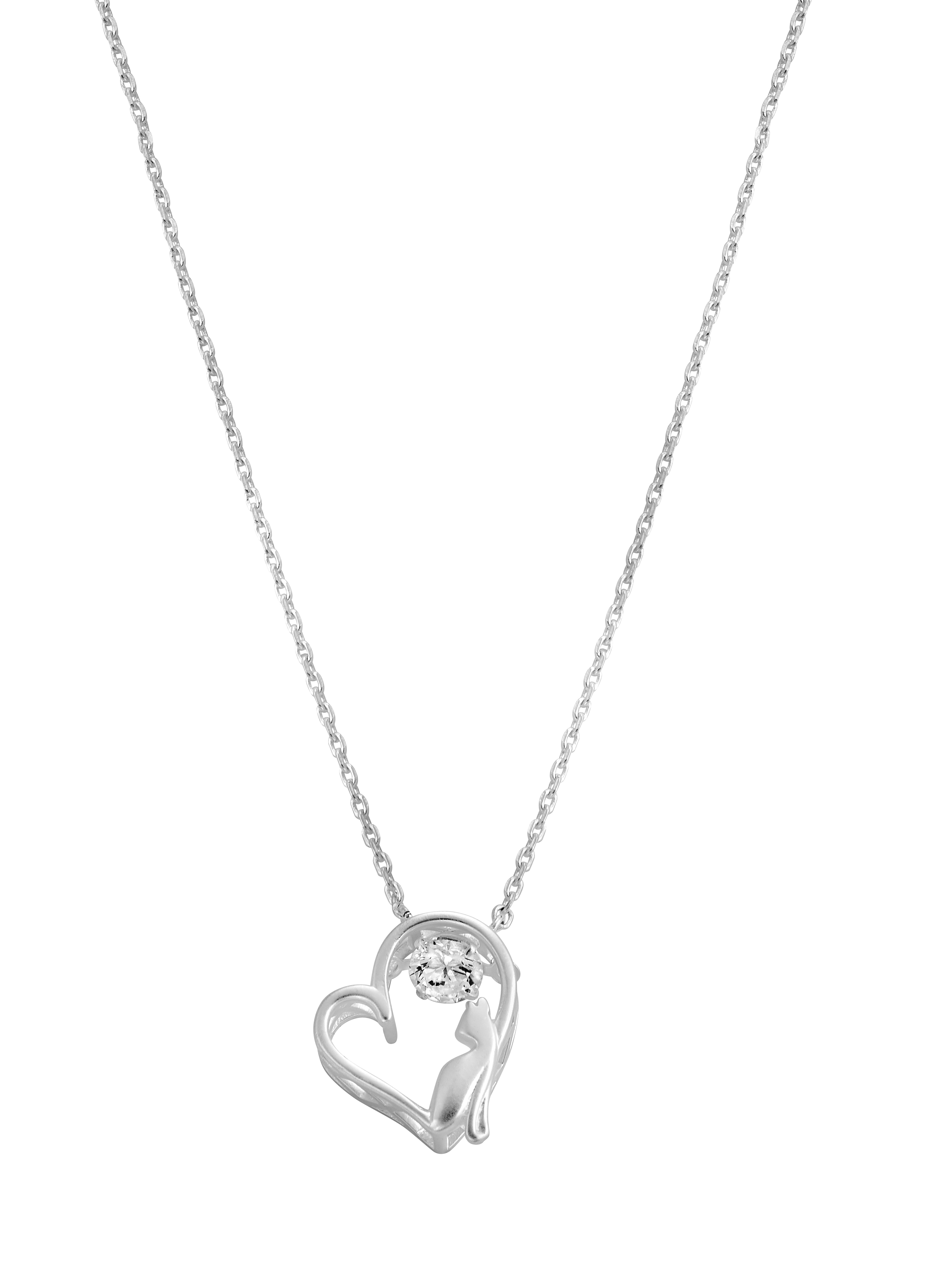 Kette "Herz mit Katze"