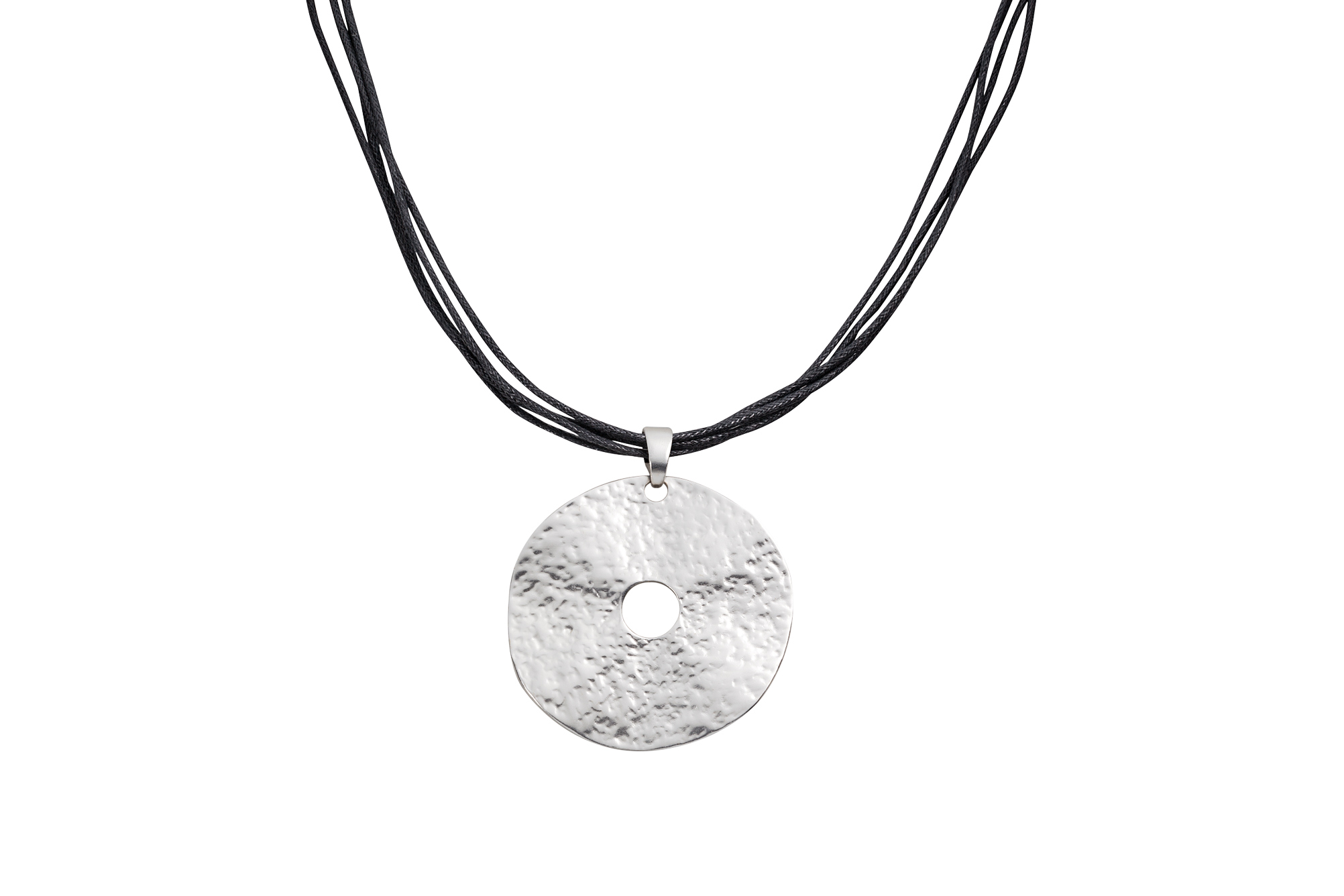 Gehämmerter Kreis in Silber