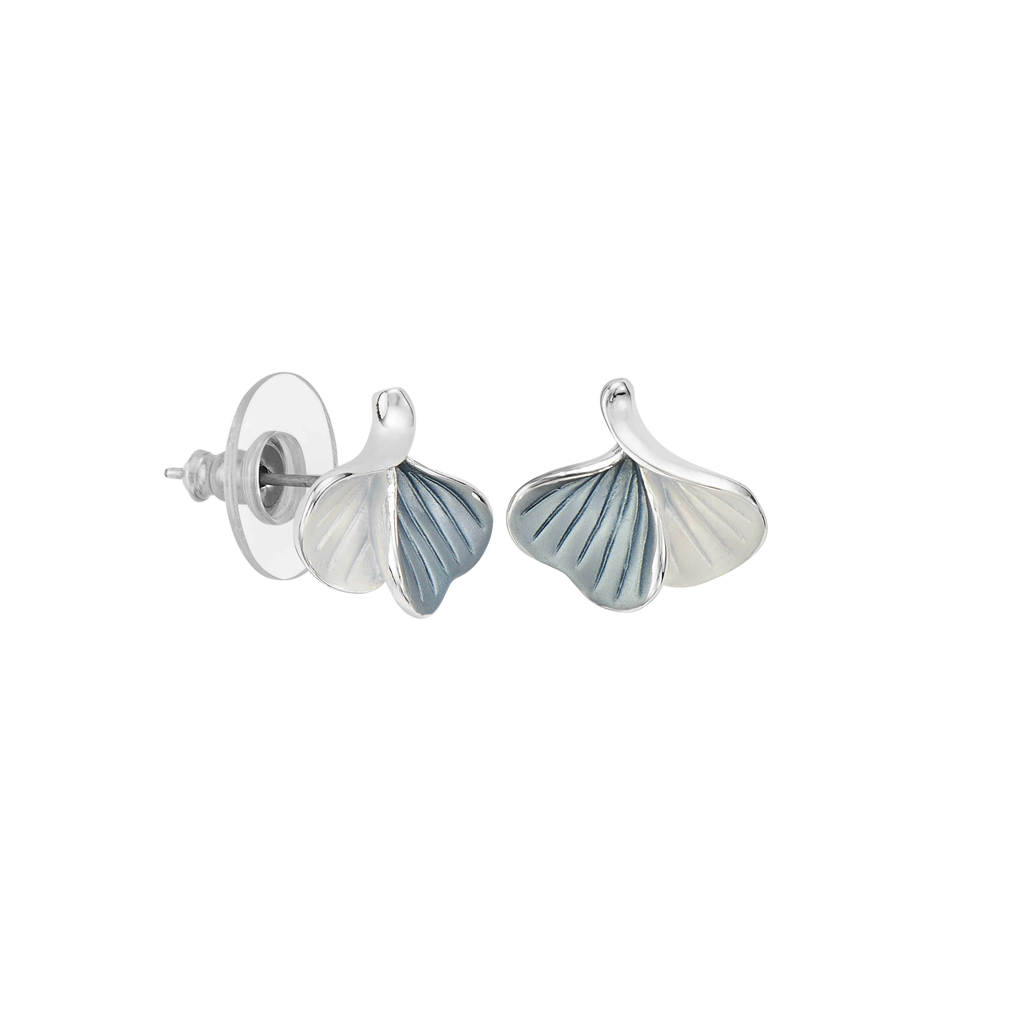 Ohrstecker "Ginkgo in Blau" Ohrstecker "Ginkgo in Blau"