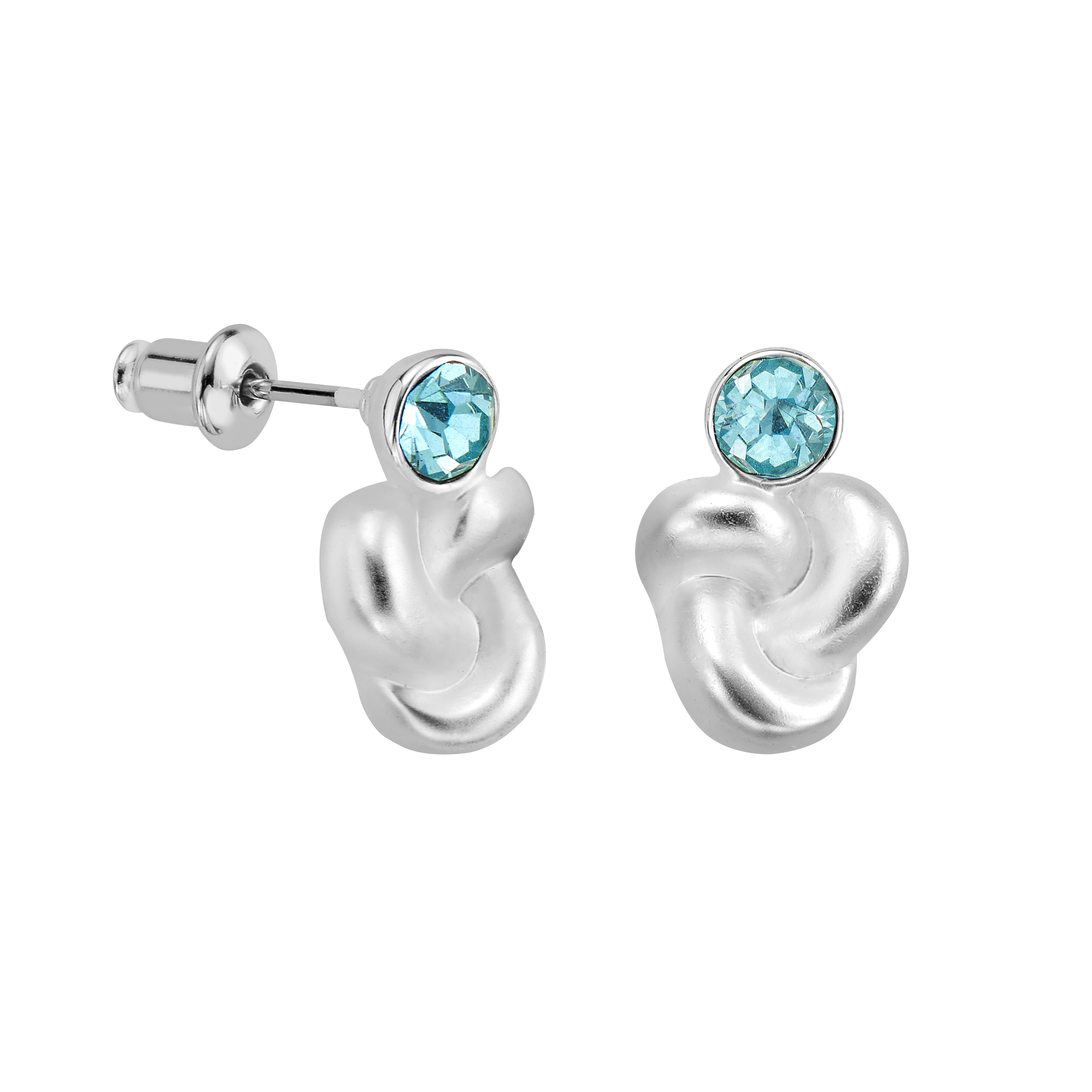 Ohrstecker "Knoten mit Stein"