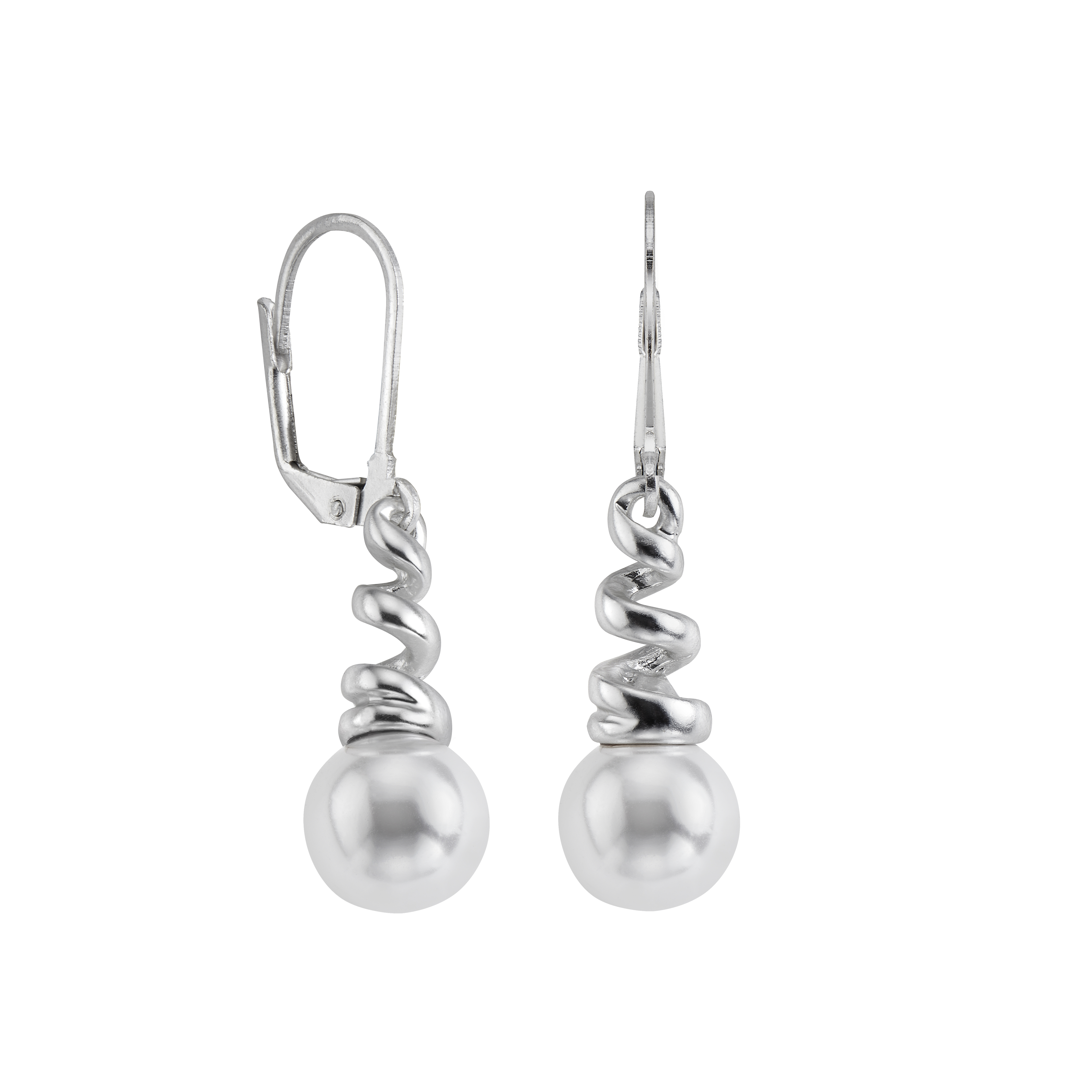 Ohrhänger "Perle mit Spirale"