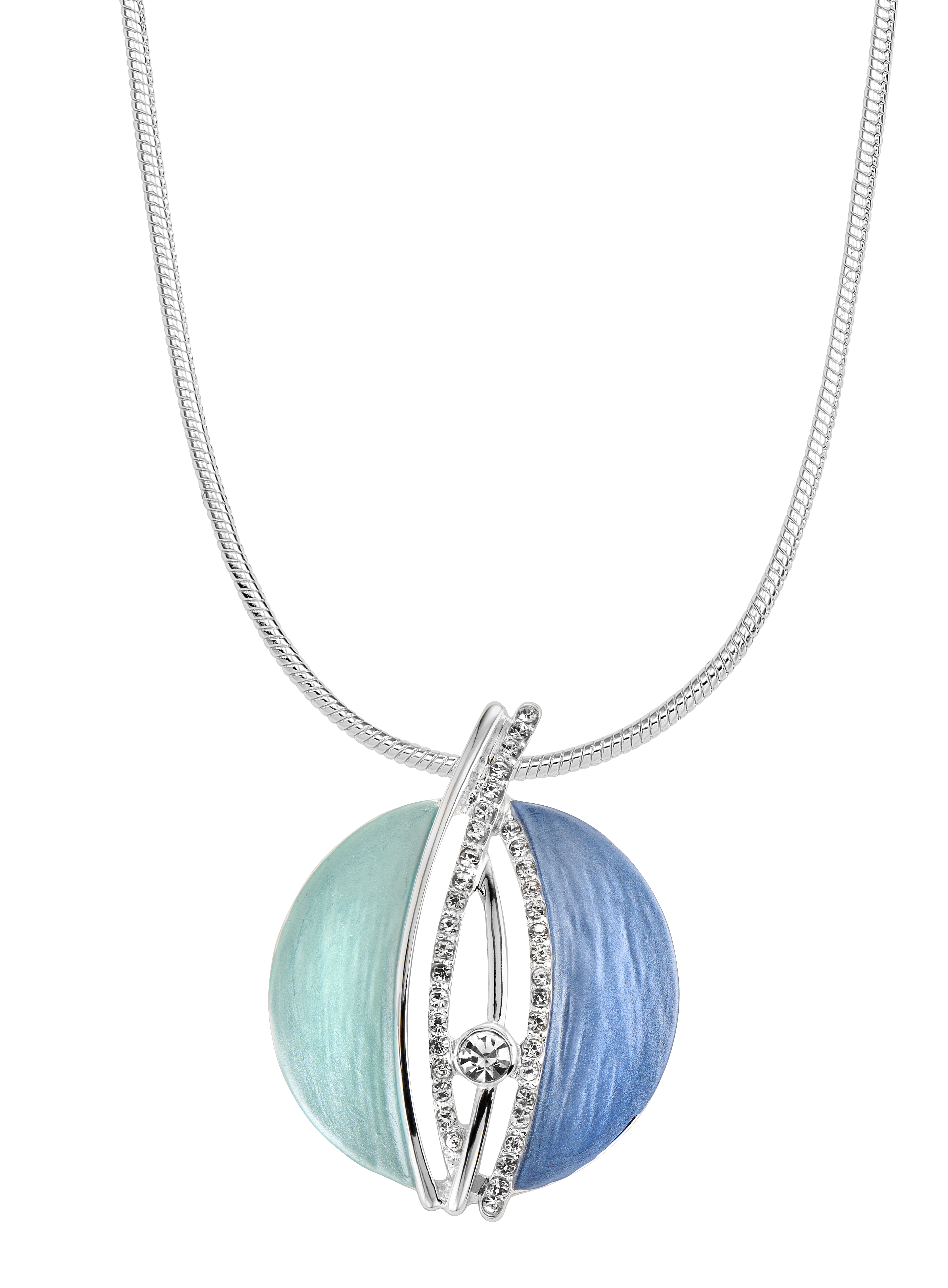 Kette "Schilf im Mondlicht in Blau"