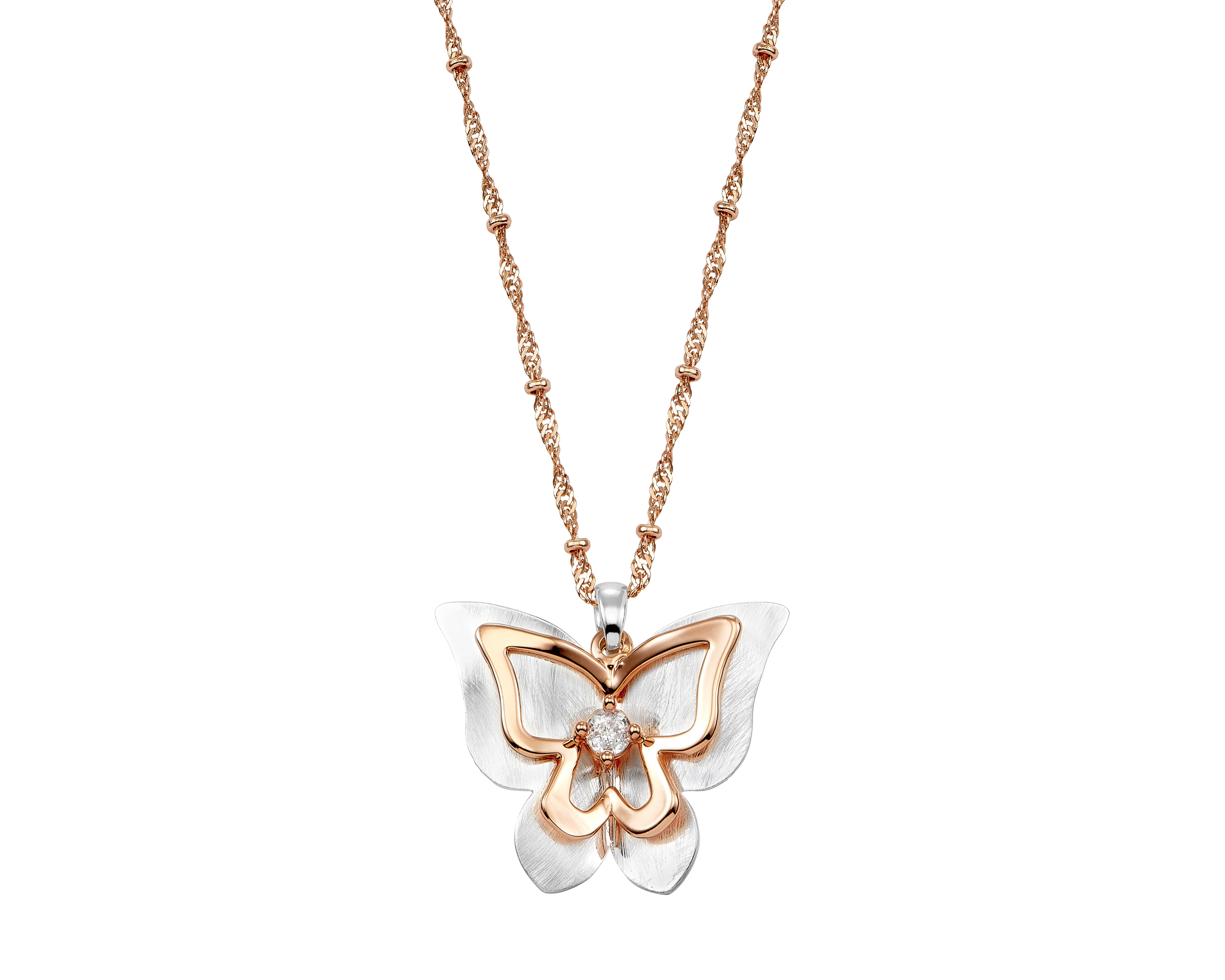 Kette "Schmetterling rosé"