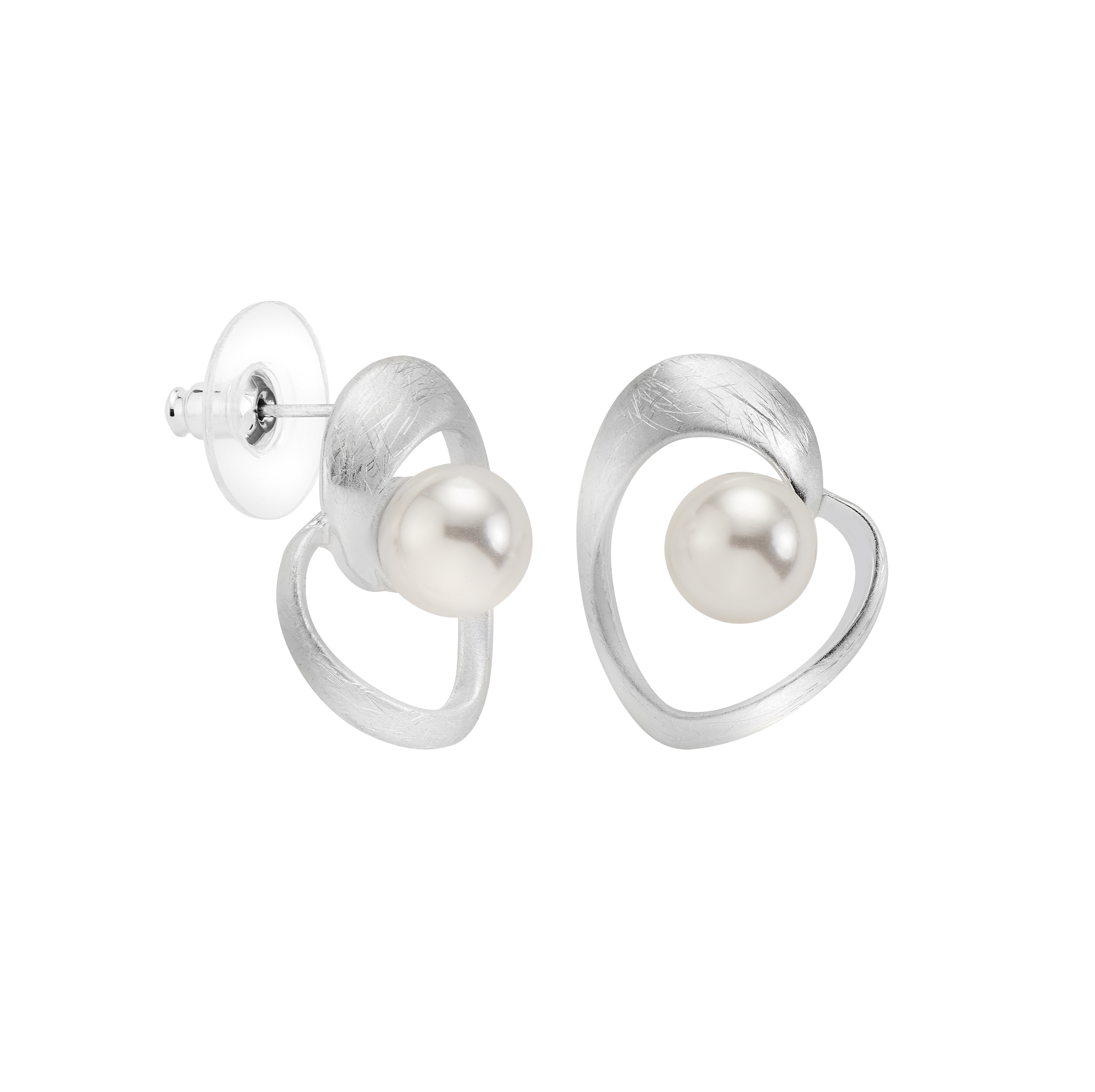 Ohrstecker "Perle im Herz"