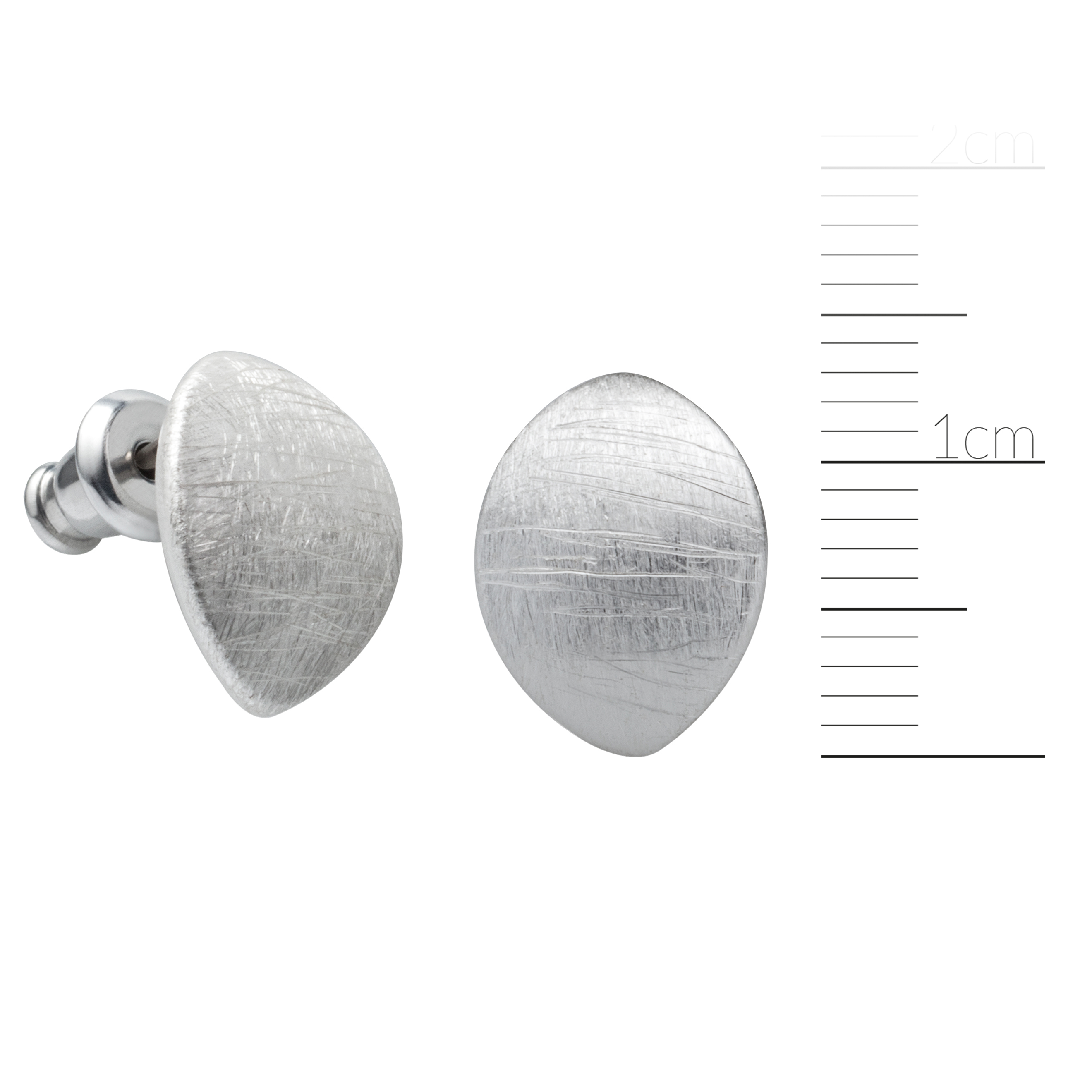Ohrstecker in Silber mit Scratch