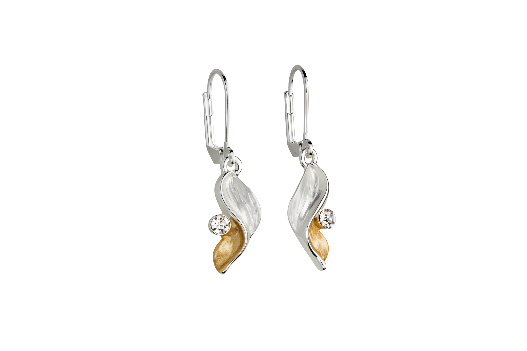 Flügel aus Silber und Gold mit Stein